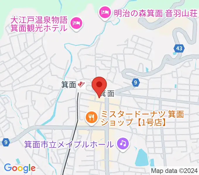 箕面文化・交流センターの地図