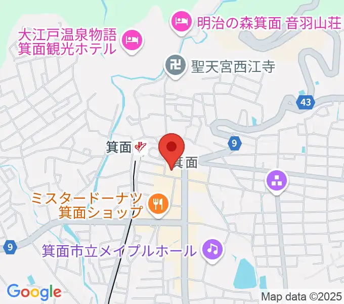 箕面文化・交流センターの地図