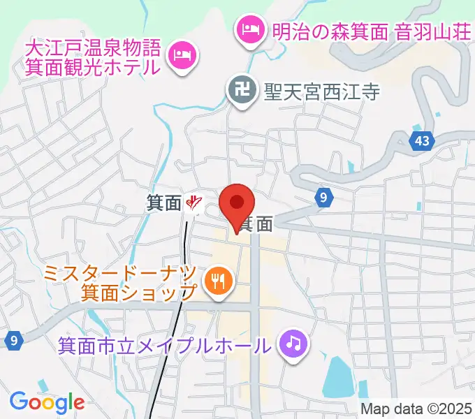 箕面文化・交流センターの地図