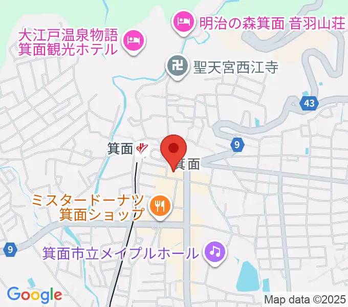 箕面文化・交流センターの地図