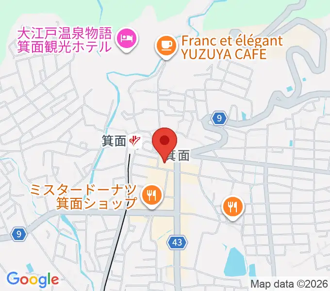 箕面文化・交流センターの地図