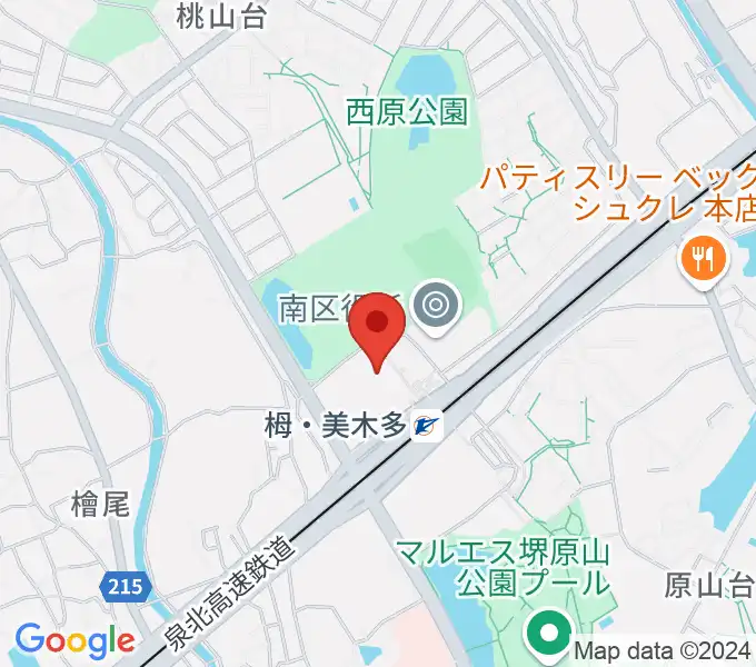 堺市立栂文化会館の地図