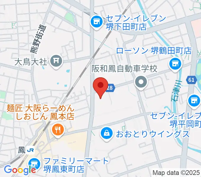 堺市西文化会館ウェスティの地図