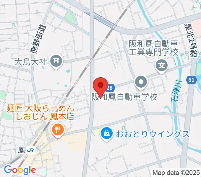 堺市西文化会館ウェスティの地図