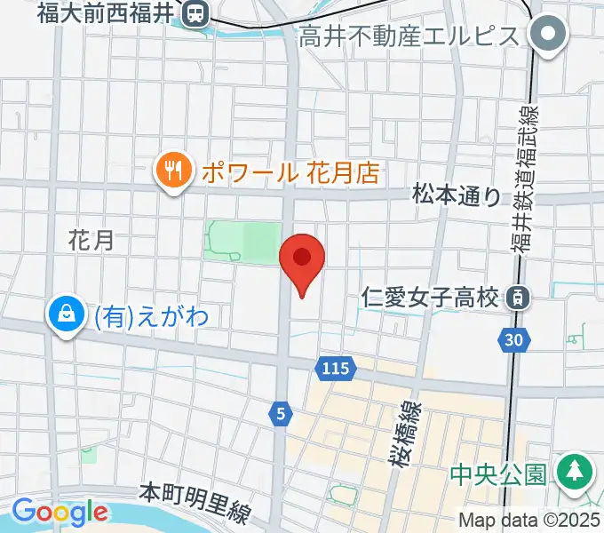 福井市文化会館の地図
