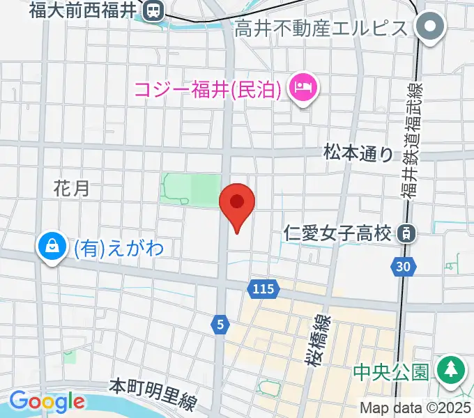 福井市文化会館の地図