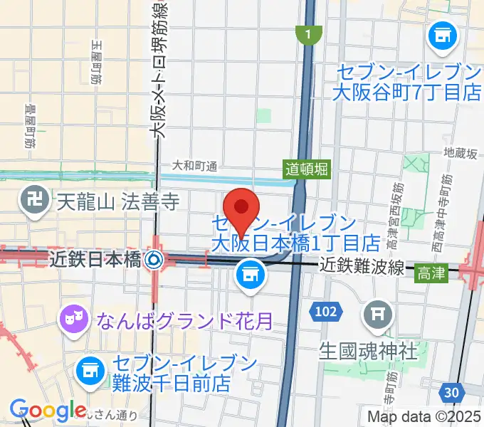 国立文楽劇場の地図