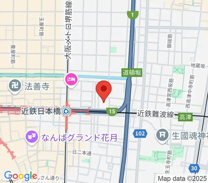 国立文楽劇場の地図