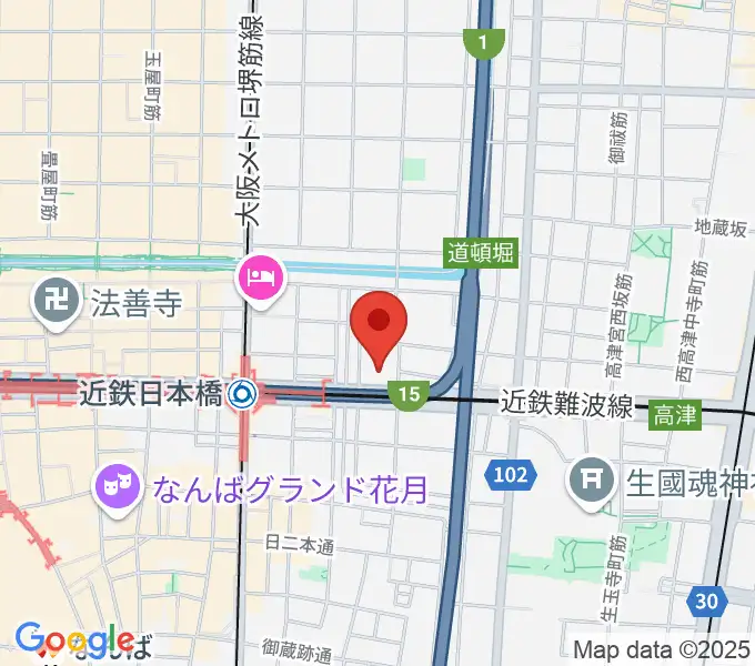 国立文楽劇場の地図