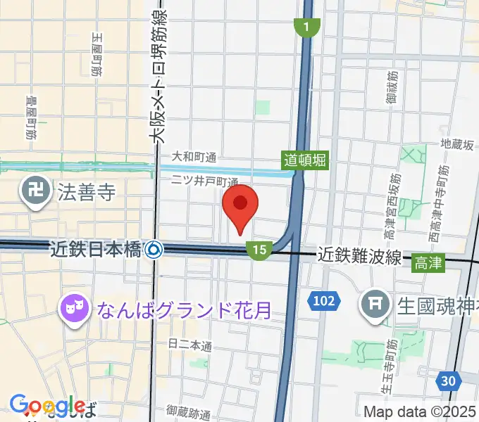 国立文楽劇場の地図