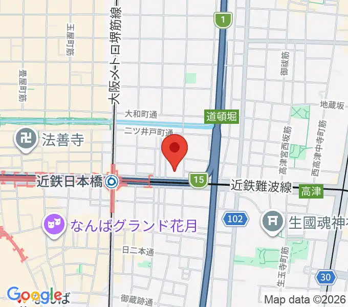 国立文楽劇場の地図