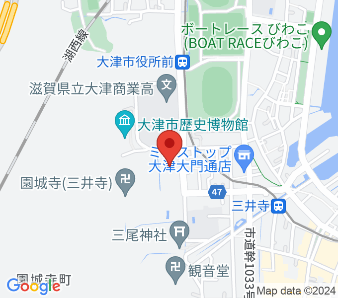 大津市伝統芸能会館の地図