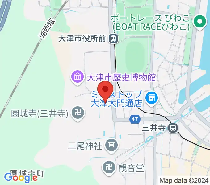 大津市伝統芸能会館の地図