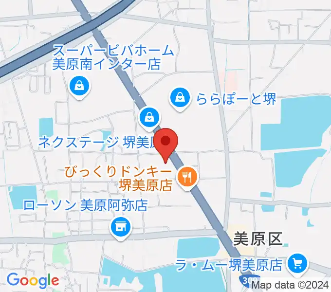 堺市立美原文化会館アルテベルの地図