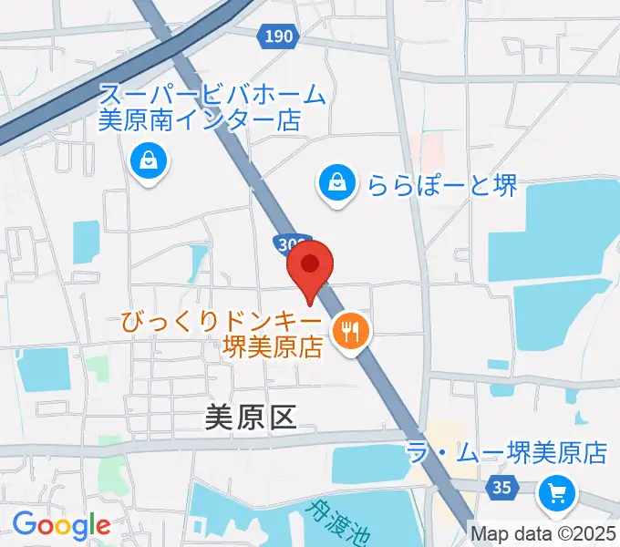堺市立美原文化会館アルテベルの地図