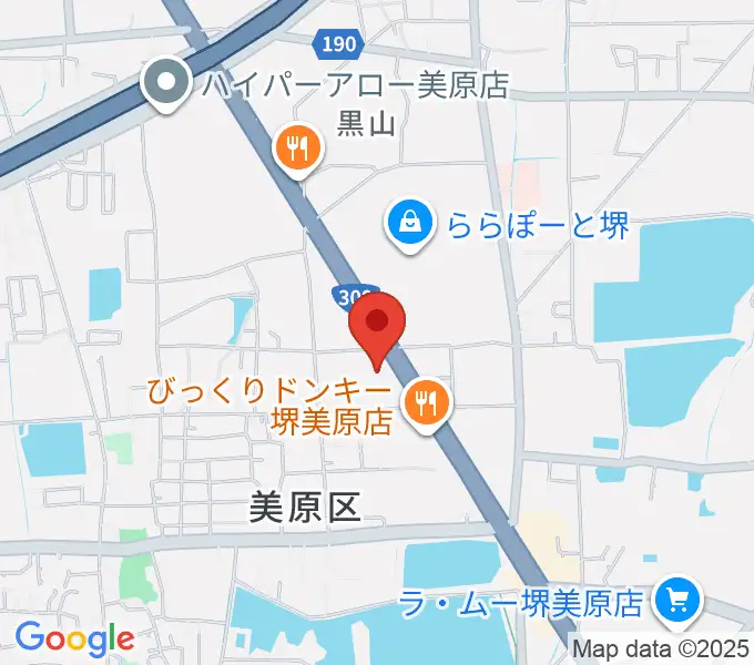 堺市立美原文化会館アルテベルの地図