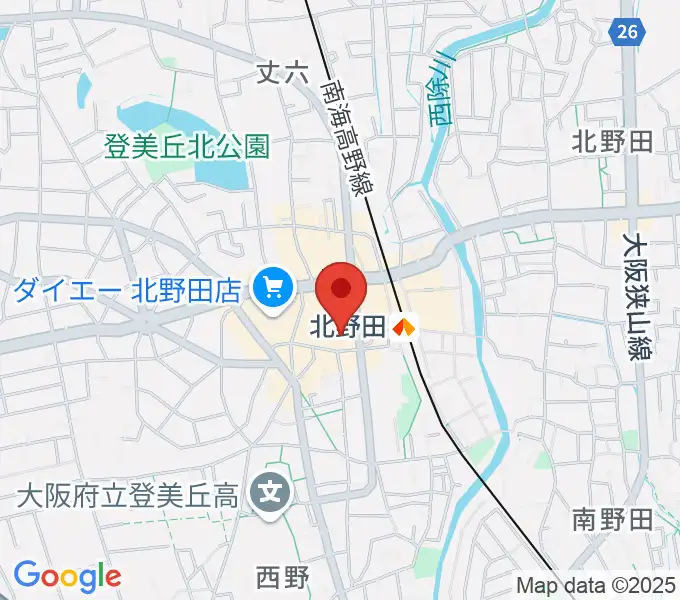 堺市立東文化会館の地図