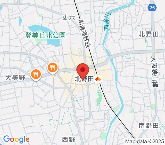 堺市立東文化会館の地図