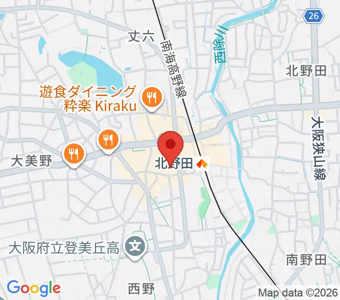 堺市立東文化会館の地図