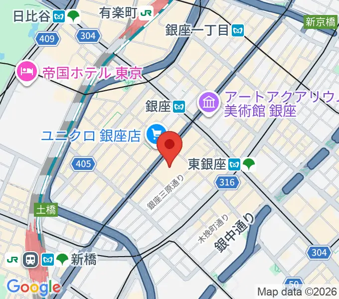 観世能楽堂の地図