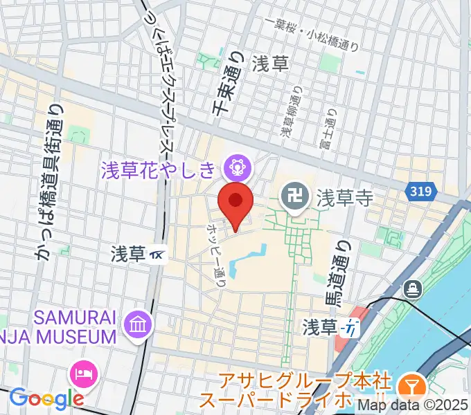 浅草木馬亭の地図