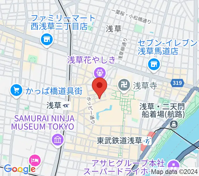 浅草木馬館の地図