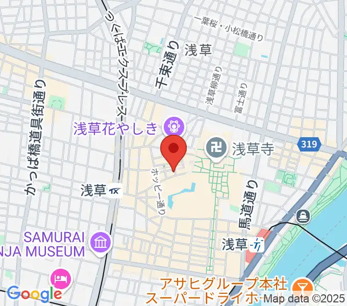浅草木馬館の地図