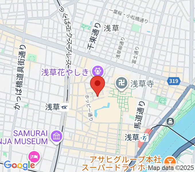浅草木馬館の地図