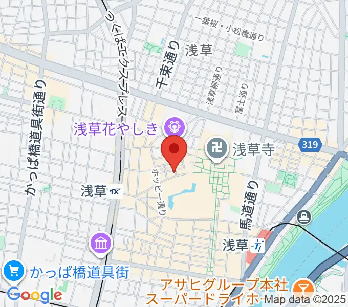 浅草木馬館の地図