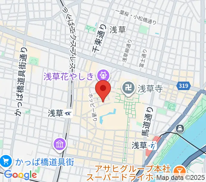 浅草木馬館の地図