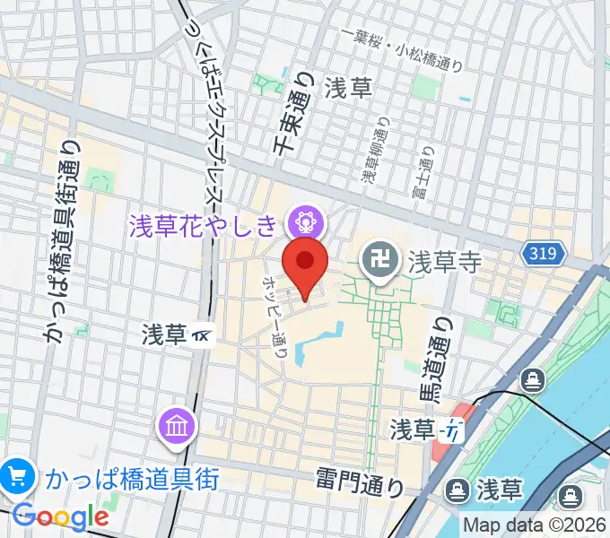 浅草木馬館の地図