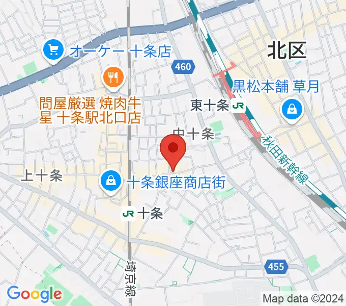 篠原演芸場の地図