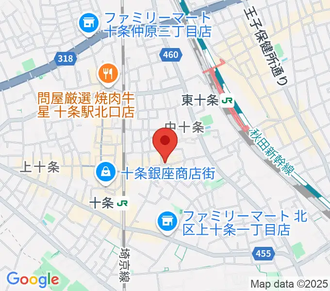 篠原演芸場の地図