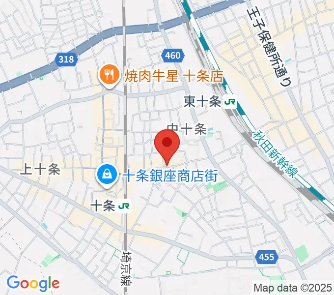 篠原演芸場の地図