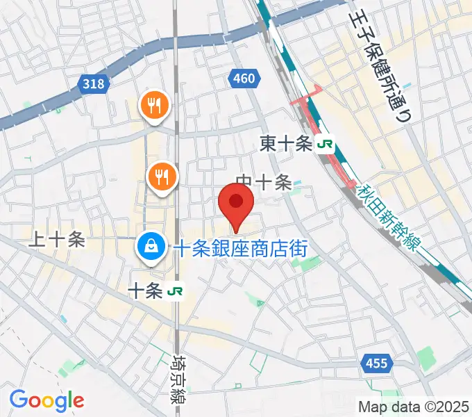 篠原演芸場の地図
