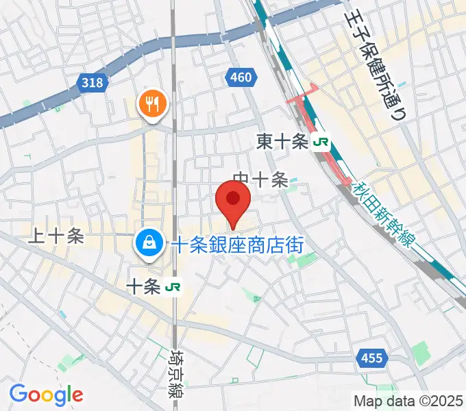 篠原演芸場の地図