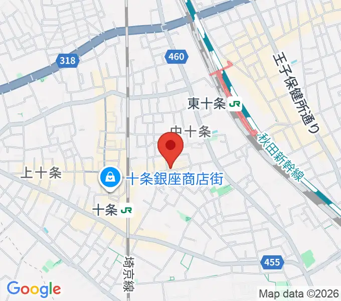 篠原演芸場の地図