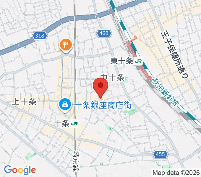 篠原演芸場の地図
