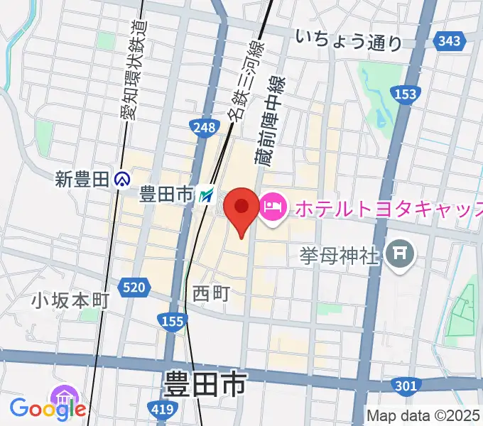 豊田市能楽堂の地図