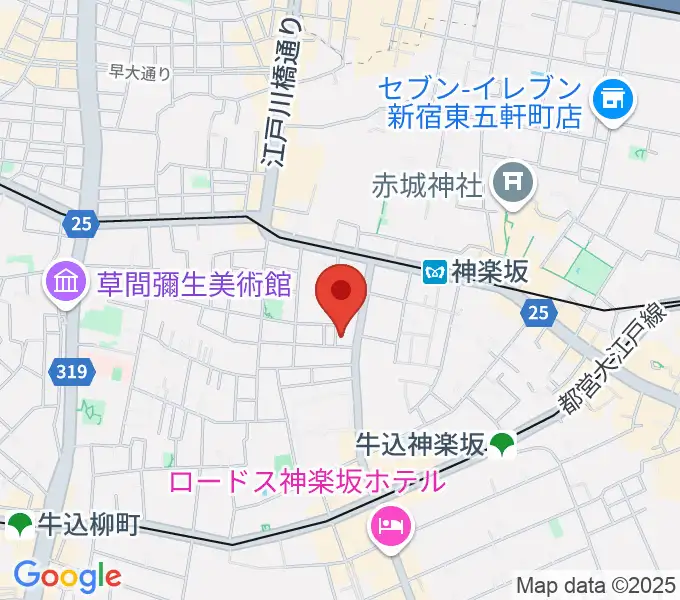 矢来能楽堂の地図