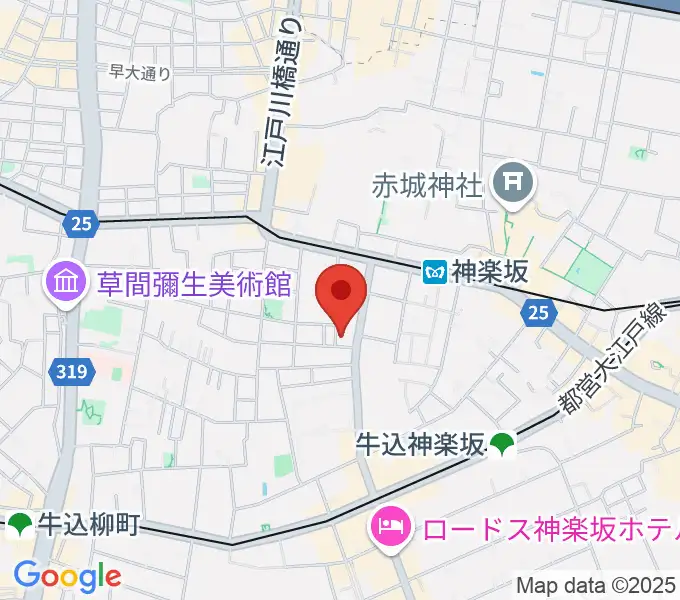 矢来能楽堂の地図