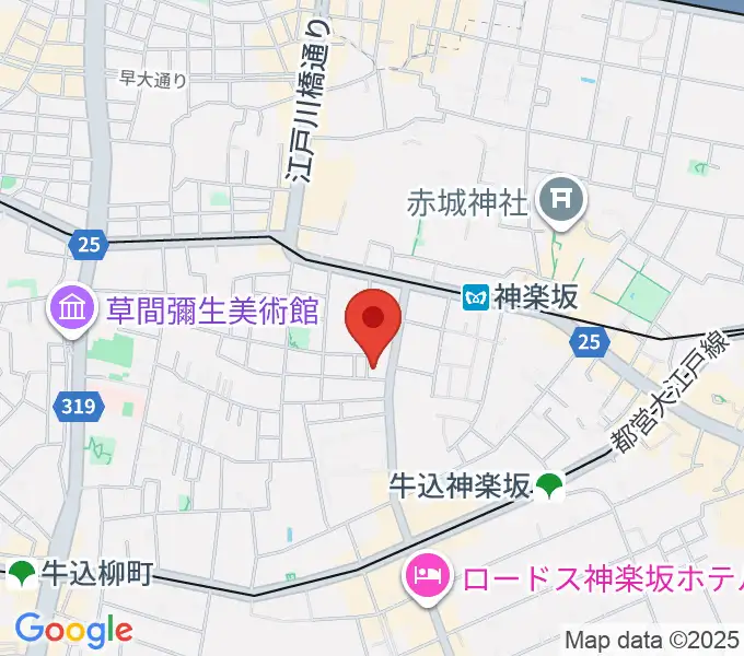 矢来能楽堂の地図