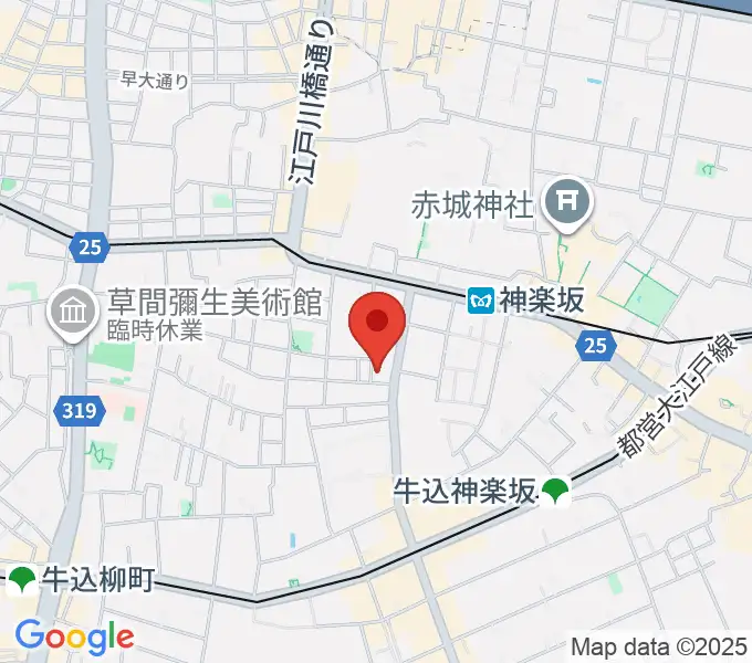 矢来能楽堂の地図