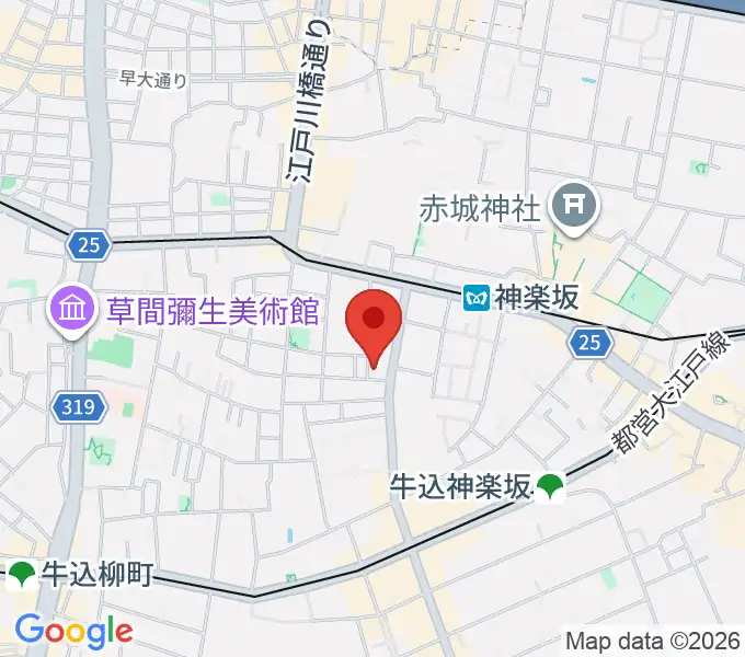 矢来能楽堂の地図