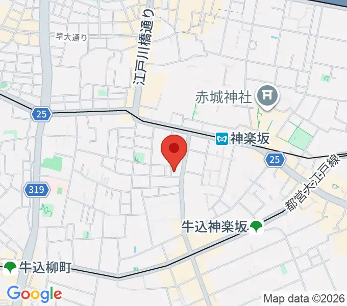 矢来能楽堂の地図