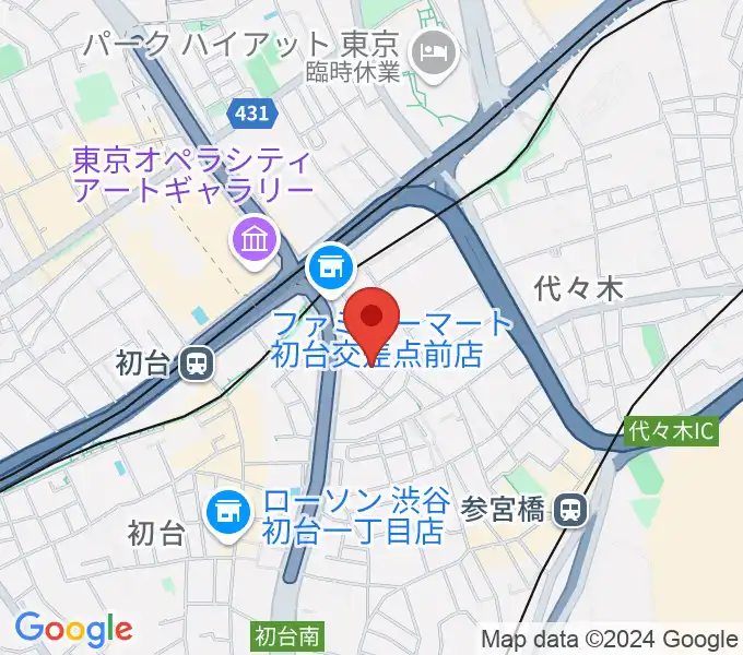 代々木能舞台の地図