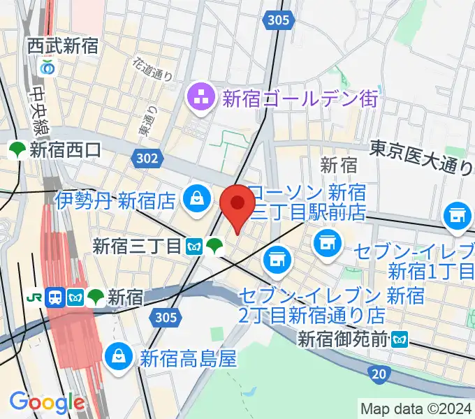 新宿末廣亭の地図