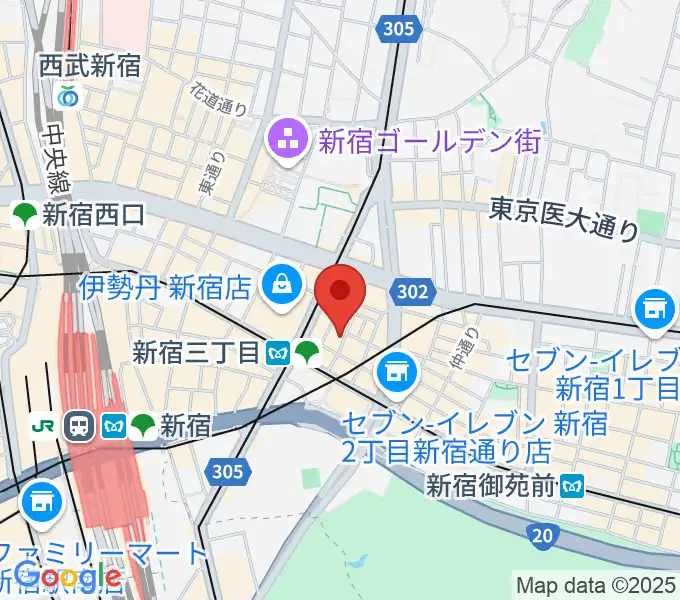 新宿末廣亭の地図