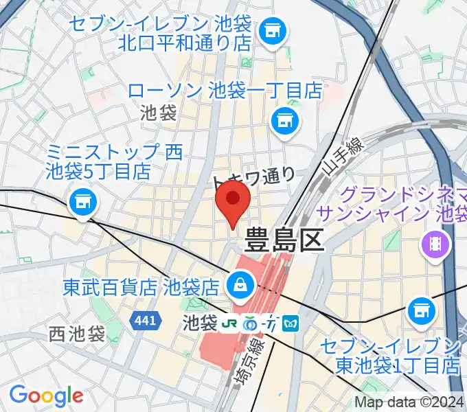 池袋演芸場の地図