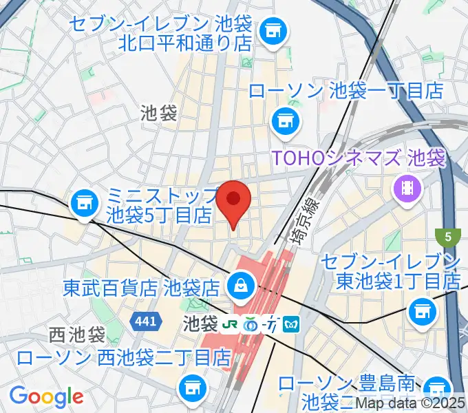 池袋演芸場の地図